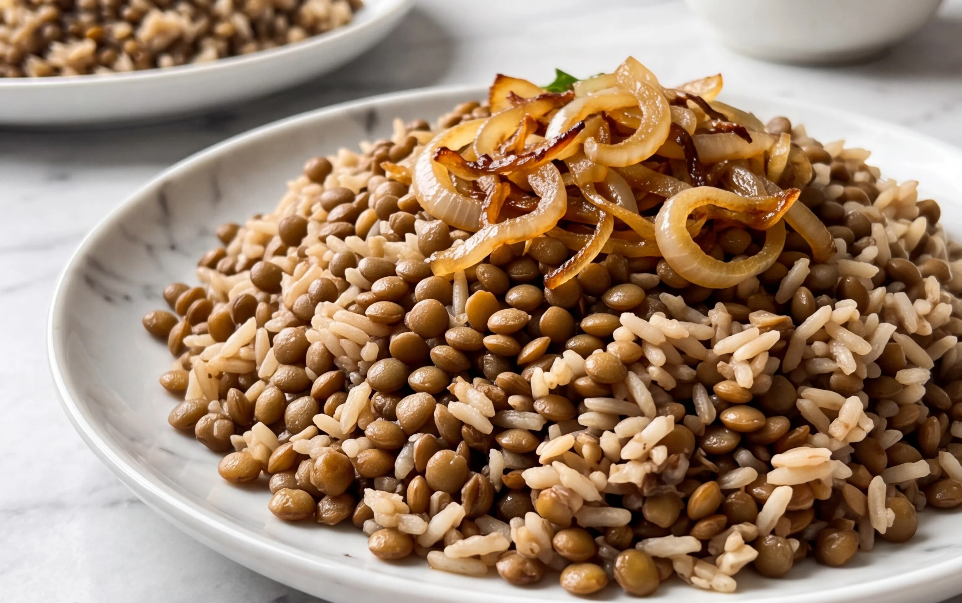 Mujadara : Riz et Lentilles Orientales Faciles et Réconfortantes